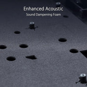 Mousse acoustique grise foncée texturée avec découpes circulaires pour ASUS ROG Strix Flare II Animate