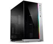 Boîtier PC gaming Lian Li O11 Dynamic XL ROG Certified Silver noir et argent avec panneau latéral transparent et bandeau RGB