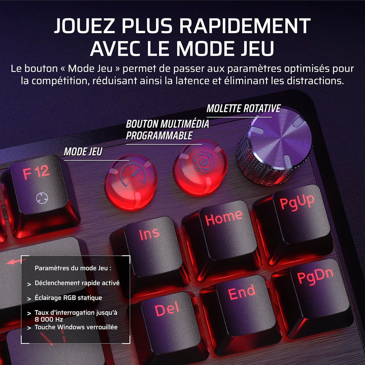 Corsair K70 MAX RGB Magnetic - Mécanique - Noir - FR image 12