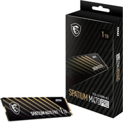 Emballage MSI SPATIUM M470 Pro SSD 1 To PCIe 4.0 NVMe M.2 noir et or rayé
