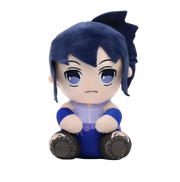 Peluche chibi Hinata Naruto 20 cm aux cheveux bleus et yeux violets déterminés