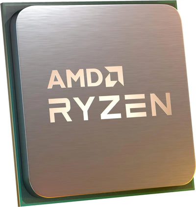 Processeur AMD Ryzen 7 7600 AM5 8 cœurs fini brossé argent logo blanc