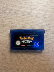 Cartouche GBA Pokémon Saphir translucide bleue édition Bulbizarre LCD