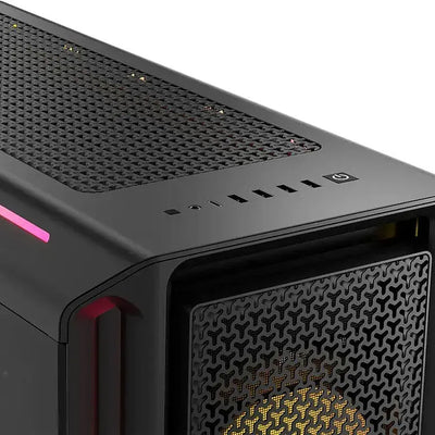 Corsair iCUE LINK 5000T LX RGB NOIR avec panneau mesh texturé et LED rose