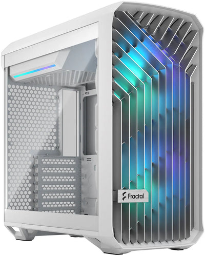 Fractal Design Torrent blanc RGB TG Clear Tint vue frontale