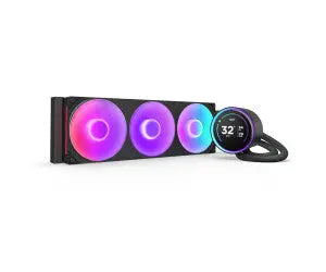 Radiateur NZXT Kraken Elite RGB 360 Noir avec 4 ventilateurs RGB et affichage 32°C