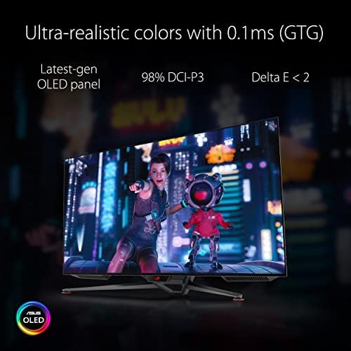 ASUS ROG Swift 42" - 4K / HDR / 144Hz / 0.1ms / Plat / HDR / OLED image 4