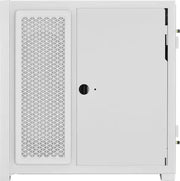 Armoire blanche Corsair iCUE 5000X RGB QL avec panneau mesh et poignée noire ronde