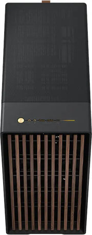 Fractal Design North XL Charcoal Black TG Dark, boîtier noir texture bois or ports