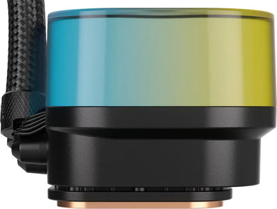 Radiateur CORSAIR iCUE Link H100i 240 RGB liquide noir, dégradé bleu-jaune