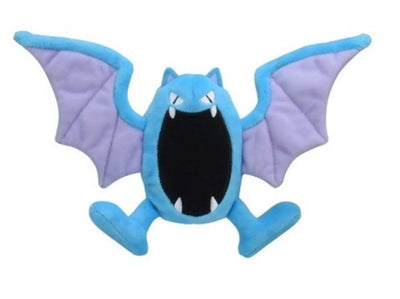 Peluche Pokémon Nosferalto bat bleu-violet 20 cm bouche ouverte crocs blancs
