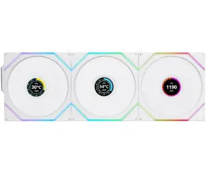 Lot de 3x Lian Li Uni Fan TL Wireless RGB - 12cm - BLANC