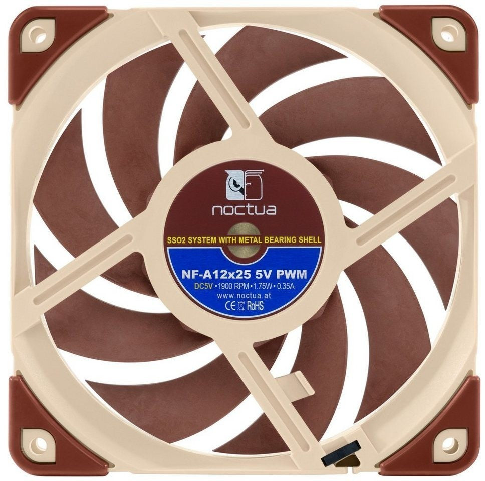 Noctua NF-A12x25 PWM, Ventilateur Haut de Gamme, 4 Broches 120mm - Marron image 0