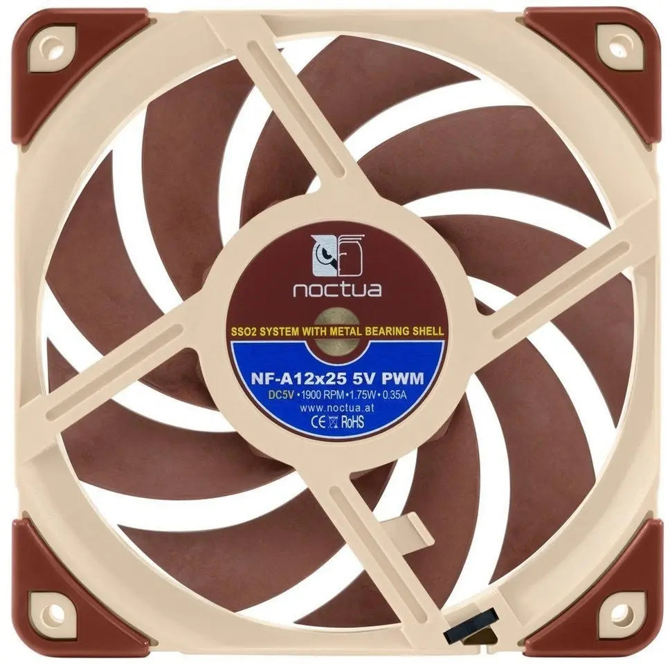 Ventilateur Noctua NF-A12x25 PWM 120mm beige/marron 5V PWM dos