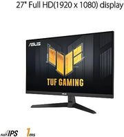 Moniteur gaming ASUS TUF 27 pouces noir Full HD 165 Hz 1 ms Fast IPS plat