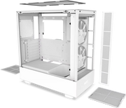 NZXT H5 Elite BLANC : boîtier blanc H510 avec panneau latéral transparent et ventilateurs avant