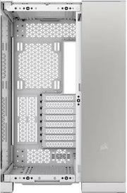 Boîtier PC Corsair 6500X Blanc Silver, design minimaliste et panneaux perforés