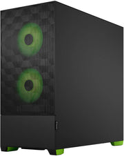 Fractal Design Pop Air RGB Green Core TG Clear Tint avec ventilateurs verts et pieds verts