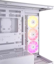 Corsair 3500X ARGB Blanc avec 3 ventilateurs RGB verticaux arc-en-ciel