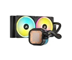 Refroidisseur CPU liquide CORSAIR iCUE Link H100i 240 RGB Noir avec ventilateurs 120 mm et éclairage LED multicolore