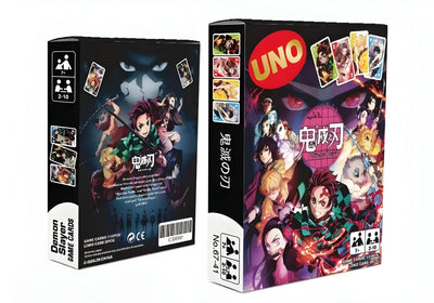 Boîte Uno édition Démon Slayer 2024 avec logo rouge et artwork vibrant