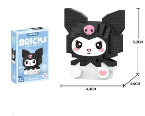 Bricks de constructionsHello Kitty - Kuromi avec un coussinet coeur