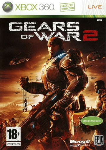 Jaquette de Gears of War 2 sur Xbox 360 – jeu vidéo d'occasion Pixel 404 Orléans