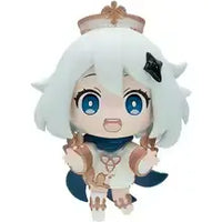 Figurine chibi Paimon Genshin Impact aux cheveux blancs et yeux bleus