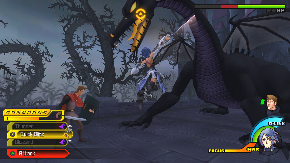 Affrontement face à Maléfique sous sa forme de dragon, Kingdom Hearts HD 1.5+2.5 ReMIX