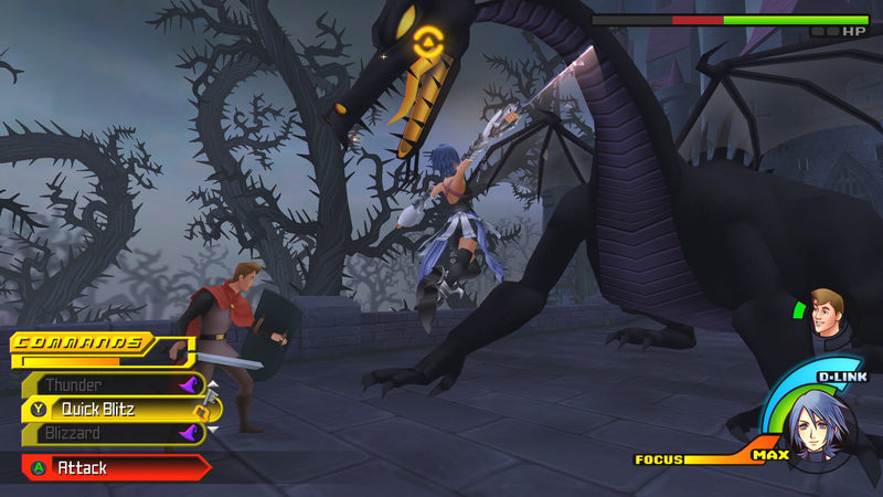 Affrontement face à Maléfique sous sa forme de dragon, Kingdom Hearts HD 1.5+2.5 ReMIX