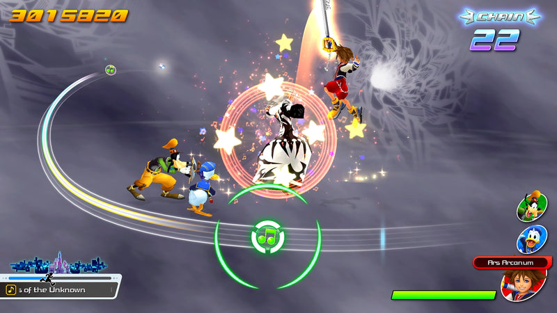 Combat rythmé en plein action dans Kingdom Hearts Melody of Memory