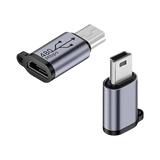 Mini adaptateur USB mâle vers micro USB femelle argent et noir 480 Mbps