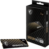 Emballage MSI SPATIUM M470 Pro SSD 1 To PCIe 4.0 NVMe M.2 noir et or rayé