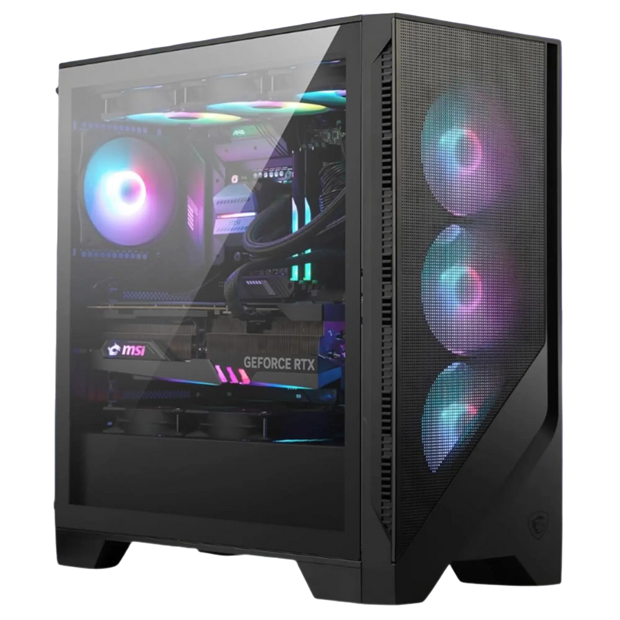 PC Gamer MSI MAG Forge 320R — RTX 5060 · Ryzen 5 5500 · Noir