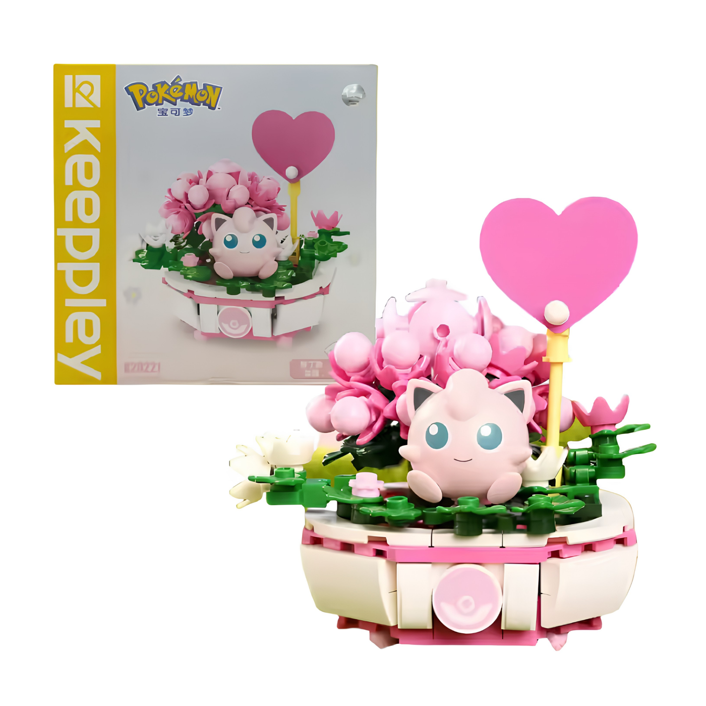 BRICKS Pokémon Rondoudou scène fleurie