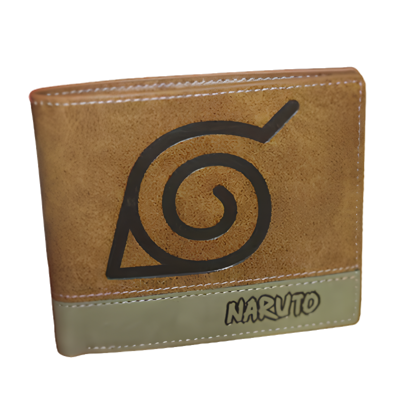 Porte-feuille Naruto Konoha, marron et kaki, bifold
