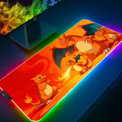 Tapis de Souris Gaming RGB Pokémon - famille salamèche