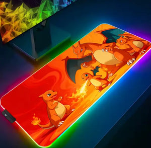 Tapis de Souris Gaming RGB Pokémon - famille salamèche