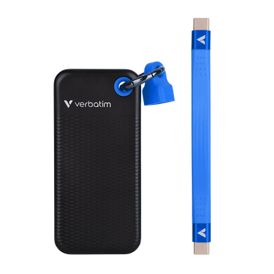 SSD Externe Verbatim Pocket 1 To USB-C 3.2 Gen 2 (Noir/Bleu)