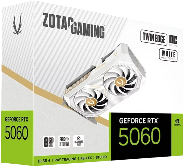 Zotac GeForce RTX 5060 Twin Edge OC White — pour compléter Fauteuil Gamer Noblechairs Aura Black Edition – Noir
