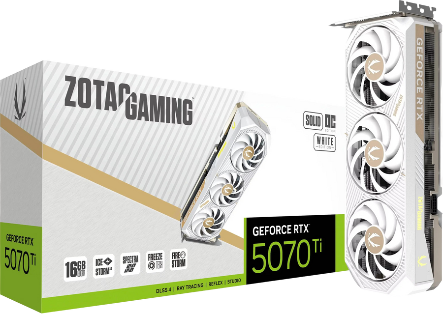 Zotac GeForce RTX 5070 Ti Solid Core OC White